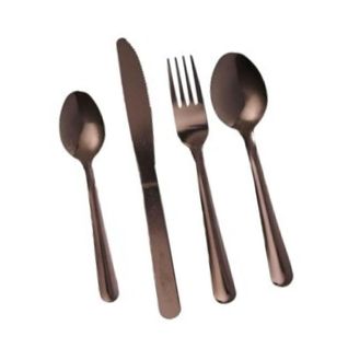 Ménagère 16 Pièces En Inox Coloris Cuivre -