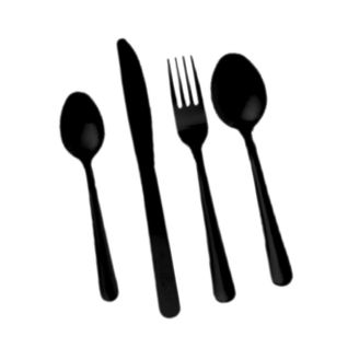 Ménagère 16 Pièces En Inox Coloris Noir -