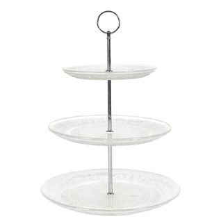 Plateau Décoratif En Verre à 3 Niveaux (ø25, 20 Et 15 Cm) -