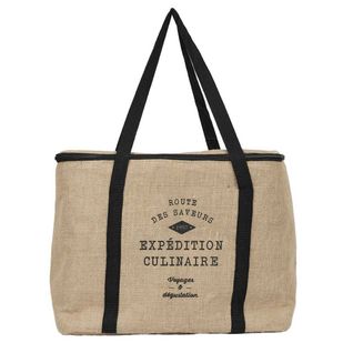 Sac Isotherme Grand Format Marron De 33l Avec Message -