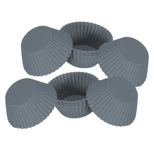 Lot De 10 Caissettes En Silicone Gris Diamètre 7 Cm -