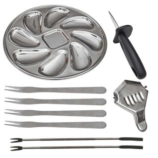 Coffret à Huîtres 9 Pièces En Acier Inoxydable -