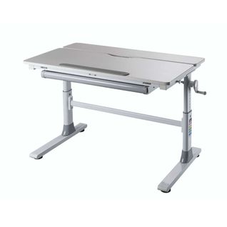 Bureau Enfant Technique Réglable En Hauteur Blanc En Mdf Et Piètement En Métal - Technik