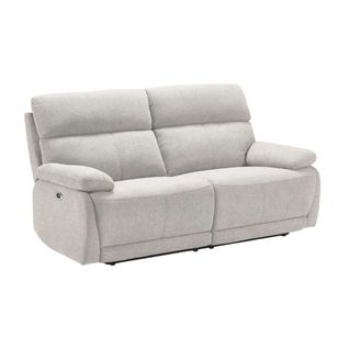 Canapé Relax Électrique 2,5 Places Tissu Polyester Gris Clair - Miguel