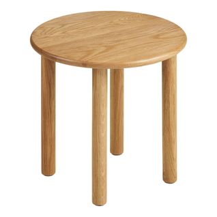 Table D'appoint Ronde Ø40cm Plateau Et Pieds En Chêne Naturel - Josette