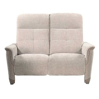 Canapé 2 Places Relax Électrique Tissu Maillé Ultra Doux Bicolore Beige - Austral