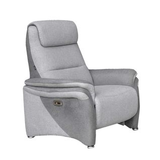 Fauteuil Relax Électrique Tissu Polyester Gris Clair Et Gris Foncé - Nadir