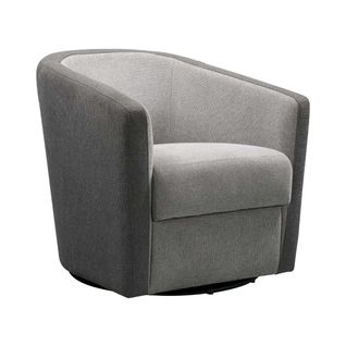 Fauteuil Cabriolet Pivotant 360° Tissu Polyester Gris Clair Et Gris Foncé - Ginko