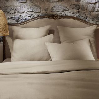 Housse De Couette 240x220cm En Coton Nid D'abeille Coloris Ficelle - Almara