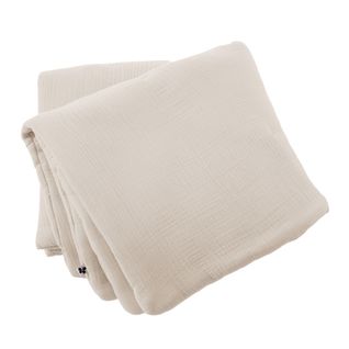 Chemin De Lit 90x200cm Gaze De Coton Uni Coloris Pampa - Inalia