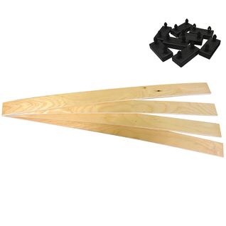 Lot De 4 Lattes 68cm + 8 Embouts Noirs - Altolattes