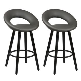 Lot De 2 Tabourets Gris - Lothar