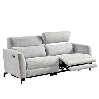 Canapé Relax Electrique 3 Places Gris Clair - Mumbai