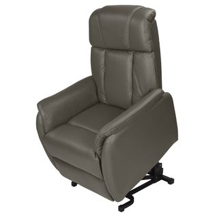 Fauteuil Relax Et Releveur Electrique Cuir Taupe - Tamise