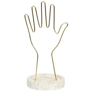 Porte-bijoux Main En Métal Avec Support Terrazzo - Tavis