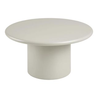 Table Basse Ronde Sable - Design Minimaliste, Pied Cylindrique Alberta