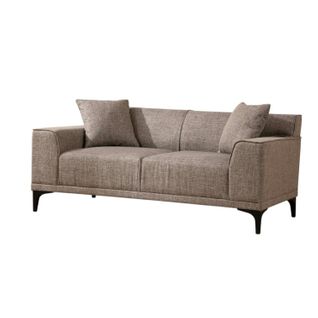 Canapé 2 Places Brun Taupe - Accoudoirs Larges Orsay