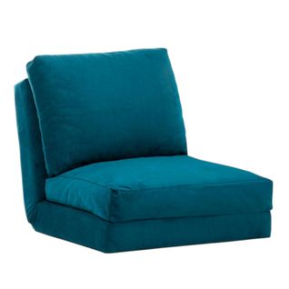 Fauteuil Convertible Bleu Canard - Tissu Modi