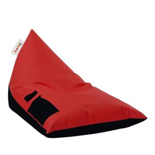 Pouf Berlingot Extérieur Rouge Et Noir Arta