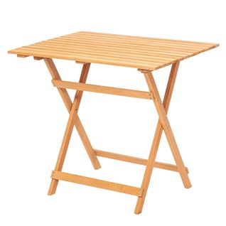 Petite Table De Jardin Pliante En Bois 80 Cm Sora