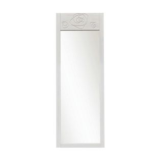 Miroir Vertical Blanc - Motif Rose Hilo