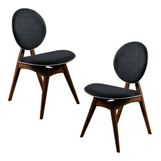 Chaise Médaillon Grise - Style Moderne (lot De 2) Dili