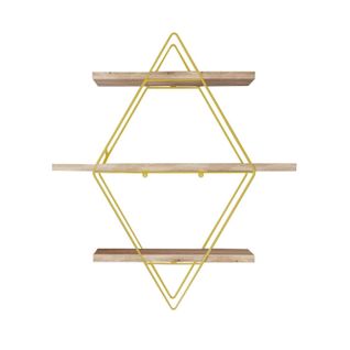 Etagère Murale Décorative - 3 Niveaux, Forme Losange Aviala