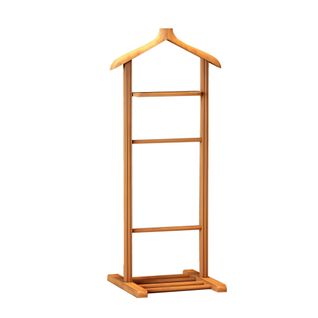 Valet De Chambre Bois Clair Avec Plateau Vide-poches Sitia