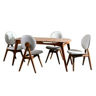 Ensemble Salle à Manger Vintage - 4 Chaises Écrues Sitia