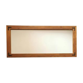Miroir Mural En Bois Brun - Format Horizontal Hilo