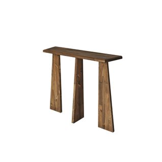 Console D'entrée En Bois Marron - 3 Pieds Sitia