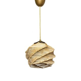 Suspension Bohème Forme Boule - Effet Bambou Olten