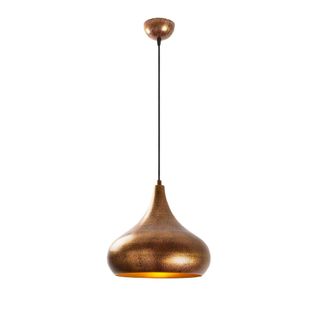 Suspension Métal Effet Cuivre Brossé – Forme Goutte Sile