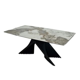 Table Extensible Céramique - Pied Origami 180-280 Cm Lombardie