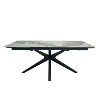 Table Céramique Extensible Effet Marbré 180-280 Cm Lombardie