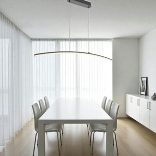 Suspension LED Design - Arc Noir Style Minimaliste Ava