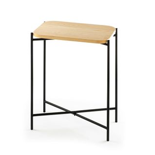 Petite Table Bois Rectangulaire - Structure Métal Noir Jena