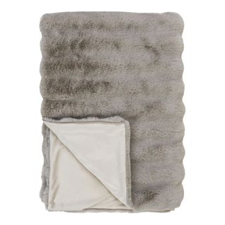 Plaid Fausse Fourrure Gris Clair - Esprit Cocooning Fallon