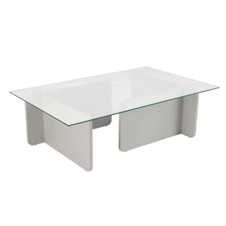 Table Basse Verre Déstructurée – Base Gris Clair Salta
