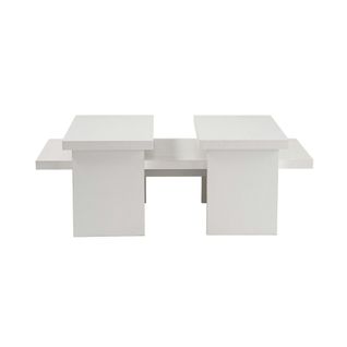 Table Basse Gigogne Design – Effet Bois Blanc (3 Pièces) Marfa