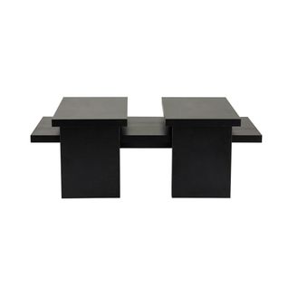 Table Basse Gigogne Design – Effet Bois Noir (3 Pièces) Marfa