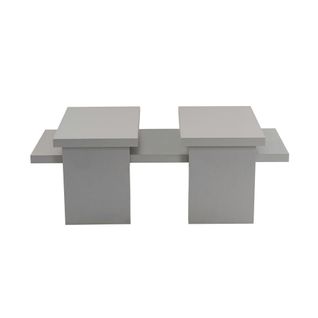 Table Basse Gigogne Design – Effet Gris Laqué (3 Pièces) Marfa