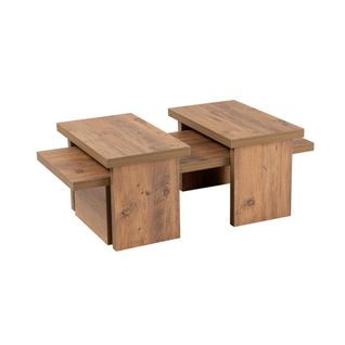 Table Basse Gigogne Design – Effet Bois (3 Pièces) Marfa