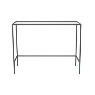 Console D'entrée Design En Verre Et Métal Noir Tulum