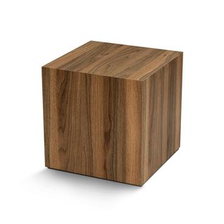 Bout De Canapé Cube Effet Bois De Noyer - Style Design Marfa