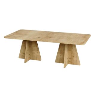 Table Basse Design Effet Chêne Avec Pieds Trapèze Marfa