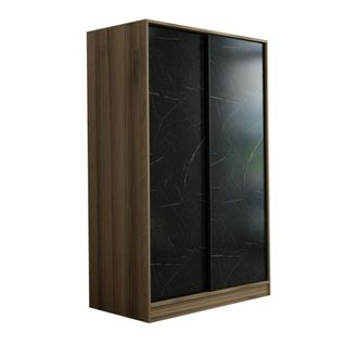 Armoire Penderie Portes Coulissantes, Effet Marbre Byron