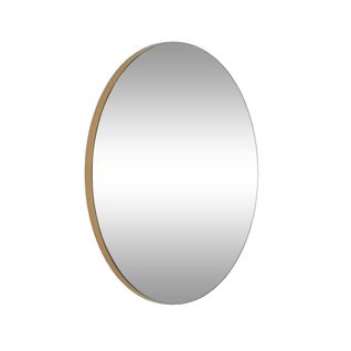 Miroir D'entrée Rond Bord Doré Ø60 Cm - Style Moderne Cody