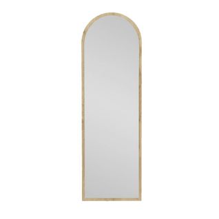 Miroir Plein Pied Moderne Ovale Effet Bois Clair, 160 Cm Cody