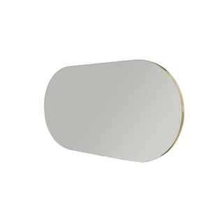 Miroir Salle De Bains Ovale Fumé, Bordure Dorée 85 Cm Cody